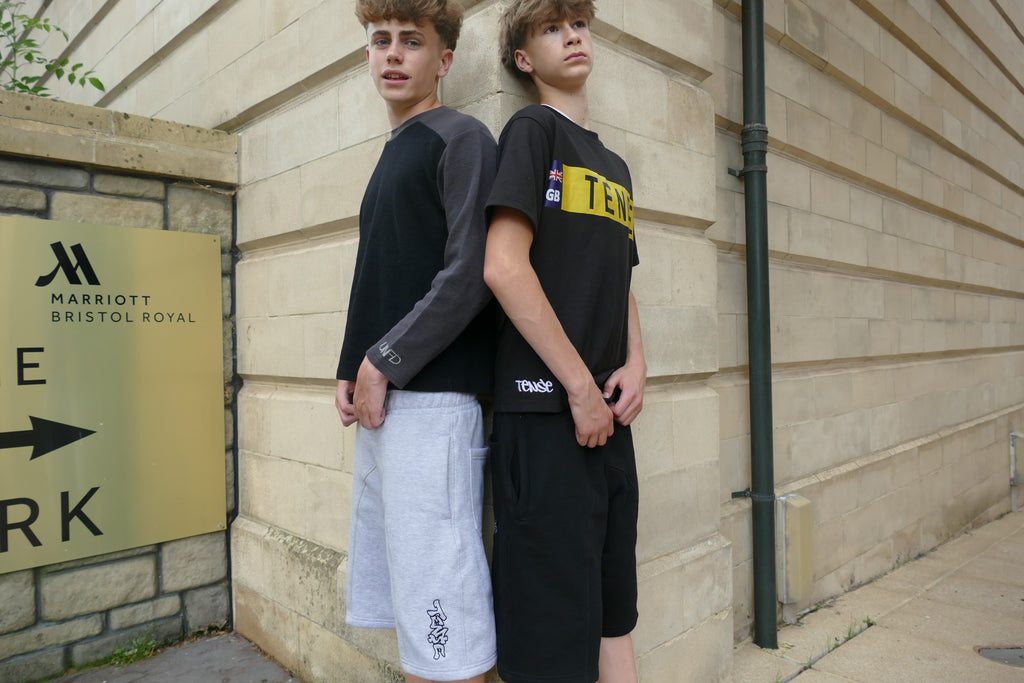 Tense Grey Jogger Shorts