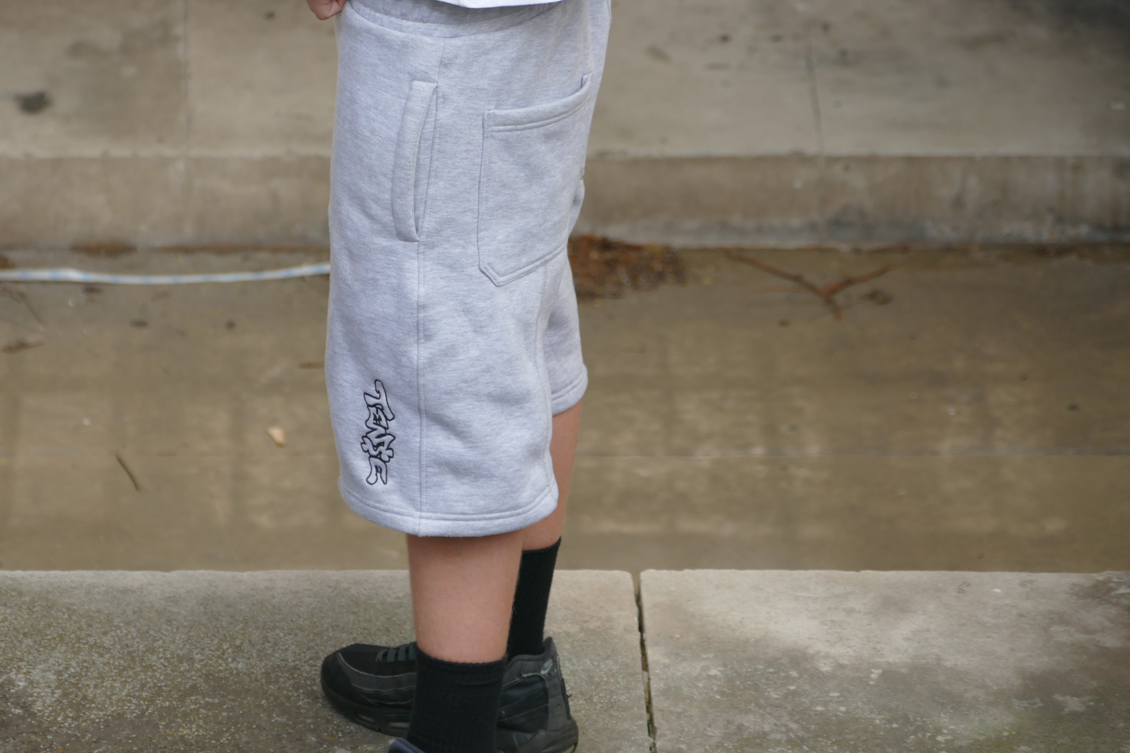 Tense Grey Jogger Shorts